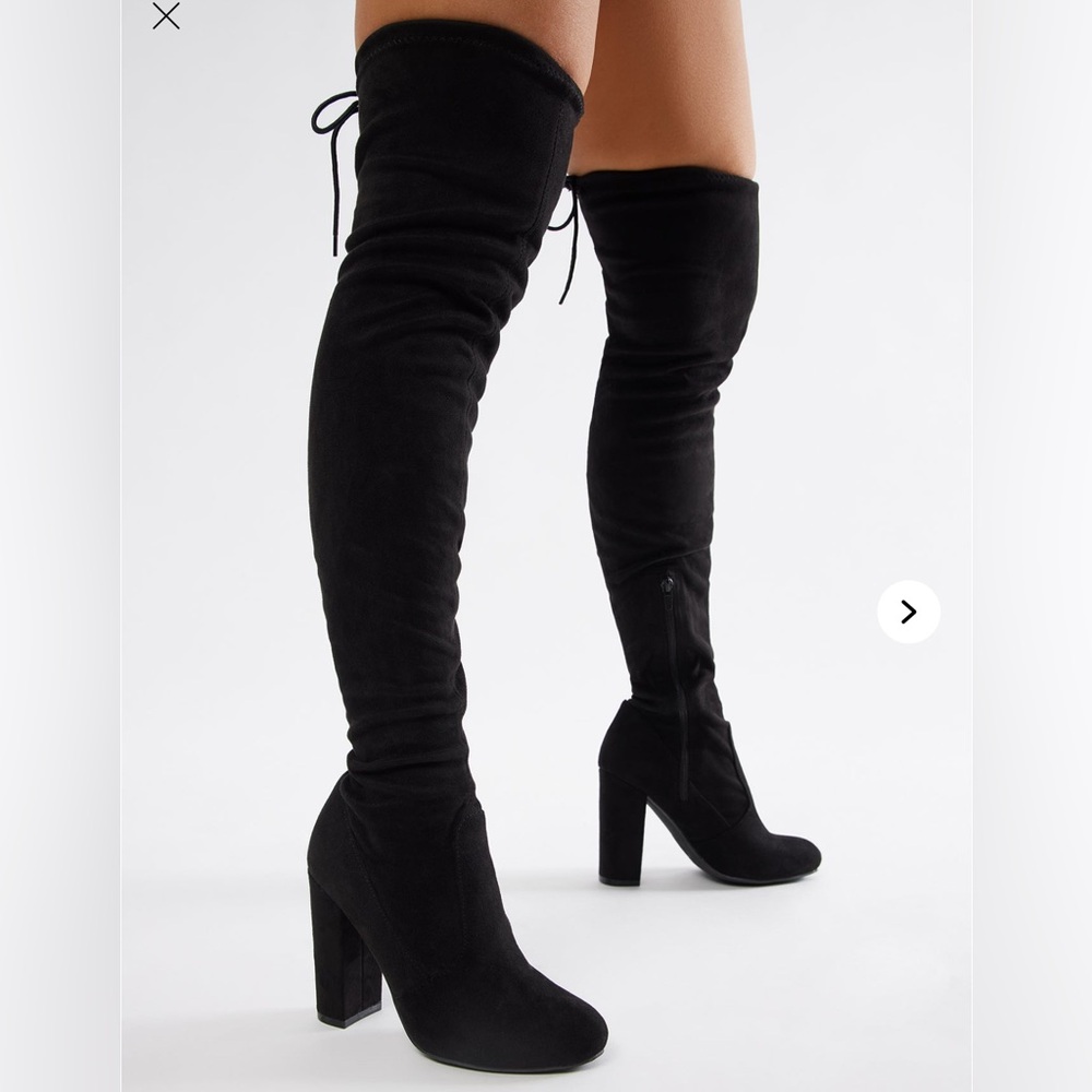 Fashion Nova Black Over-the-Knee Boots